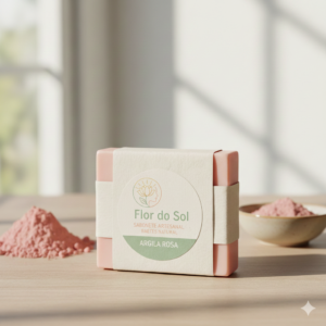 sabonete artesanal de argila rosa